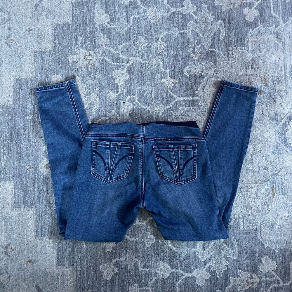 Indigo blue maternity jeans